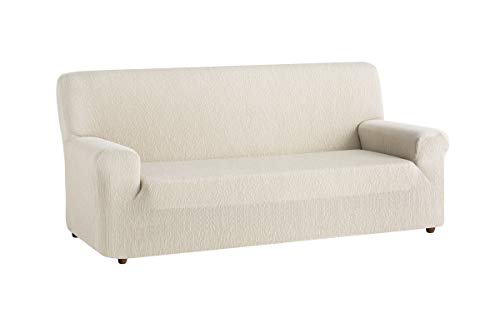 Textil-home Elastischer Sofabezug TEIDE, Sofahusse Couchbezug - 2 Sitzer - 130 a 180 cm. Farbe Elfenbein von Textil-home