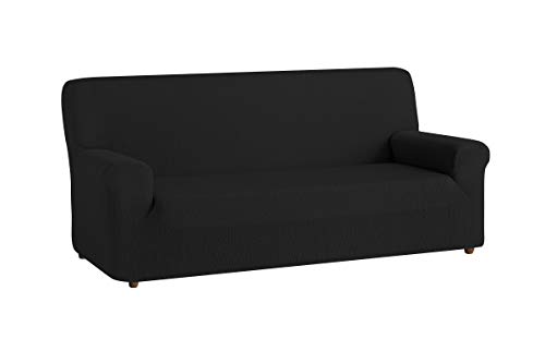 Textil-home Elastischer Sofabezug TEIDE, Sofahusse Couchbezug - 2 Sitzer - 130 a 180 cm. Farbe Schwarz von Textil-home