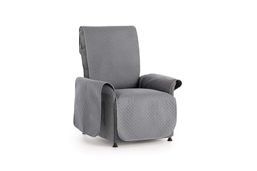 Textil-home Sesselschoner Sofaüberwurf Adele, 1 Sitzer/Relax - Reversibel gepolsterter Sofaschutz. Farbe Grau von Textil-home