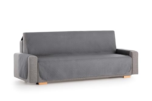 Textil-home Sesselschoner Sofaüberwurf Adele, 2 Sitzer - Reversibel gepolsterter Sofaschutz. Farbe Grau von Textil-home