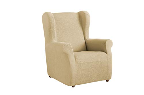 Textil-home Stretchhusse für Ohrensessel TEIDE, 1 Sitzer - 70 a 100Cm. Farbe Beige von Textil-home
