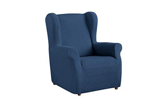 Textil-home Stretchhusse für Ohrensessel TEIDE, 1 Sitzer - 70 a 100Cm. Farbe Blau von Textil-home