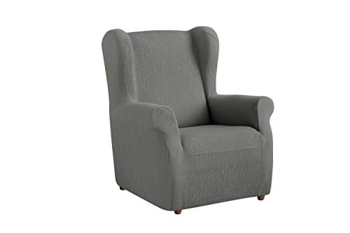 Textil-home Stretchhusse für Ohrensessel TEIDE, 1 Sitzer - 70 a 100Cm. Farbe Grey von Textil-home