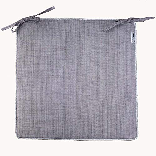 TextilDepot24 2 Sitzkissen 42x 42 cm Outdoor wetterbeständig für Draussen und Drinnen (42 x 42 cm, grau) von TextilDepot24