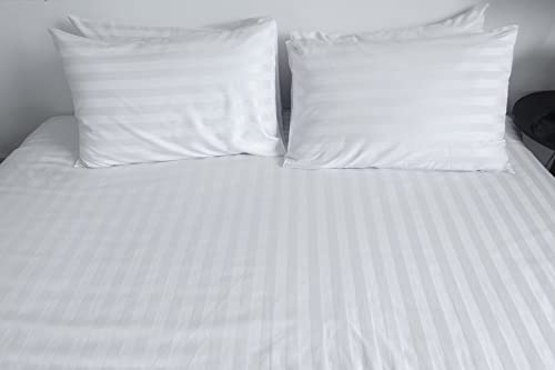 texpot Bettwäsche 20 mm Streifen mit Reißverschluß 100% Baumwolle Kissenbezug Bettbezug (155x220 cm + 80x80 cm) von texpot