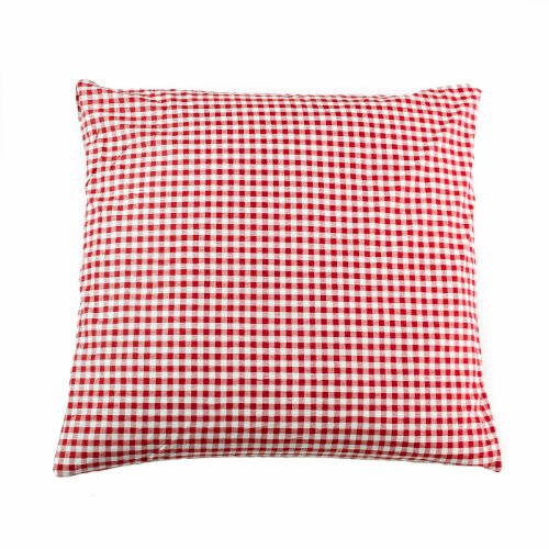 texpot Kissenbezüge 40 x 40 cm Landhaus Karo kariert (40 x 40 cm, rot-weiß - 10mm Karo) von texpot