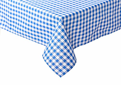 texpot Landhaus Tischdecken kariert 100% Baumwolle (130x220 cm, blau-weiß kariert) von texpot