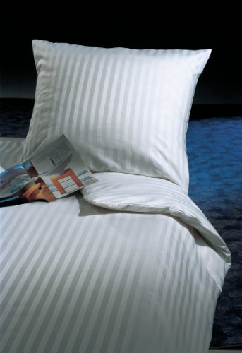 Bettwäsche 20 mm Streifen mit Hotelverschluß 100% Baumwolle Kissenbezug Bettbezug (135x200 cm) von texpot