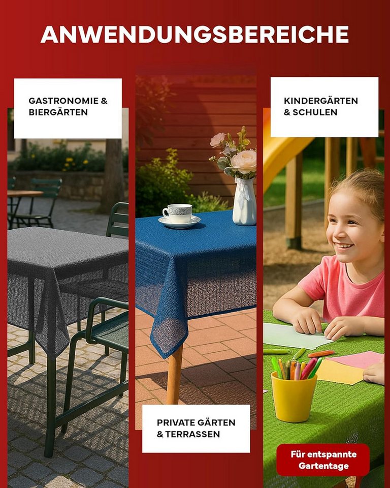 texpot Tischdecke Gartentischdecke Schaum PVC Weichschaum (1-tlg) von texpot