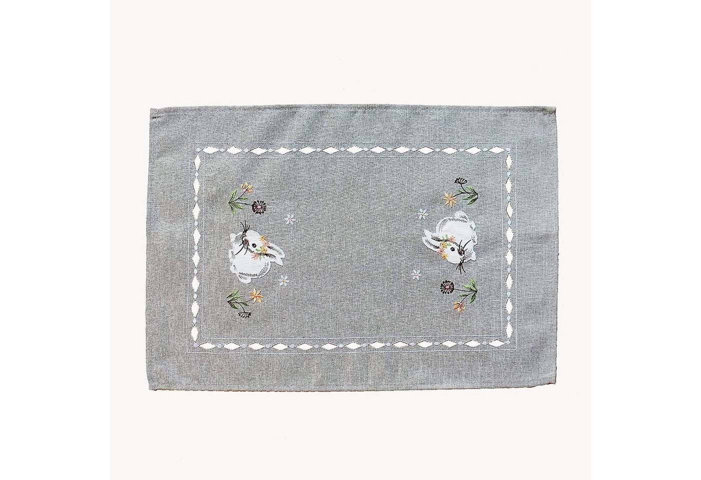 texpot Tischdecke Tischläufer Stickerei Hasen Frühling Ostern Dekoration (1-tlg) texpot Tischdecke Tischläufer Stickerei Hasen Frühling Ostern Dekoration (1-tlg) von texpot