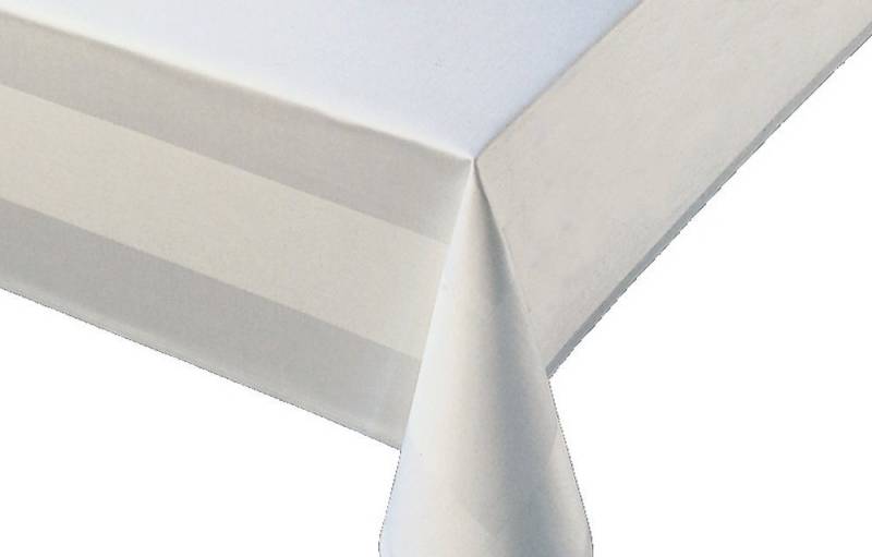 texpot Tischdecke 130 cm Breite Länge frei wählbar - 2-seitige Atlaskante (1-tlg), mit Atlaskante von texpot