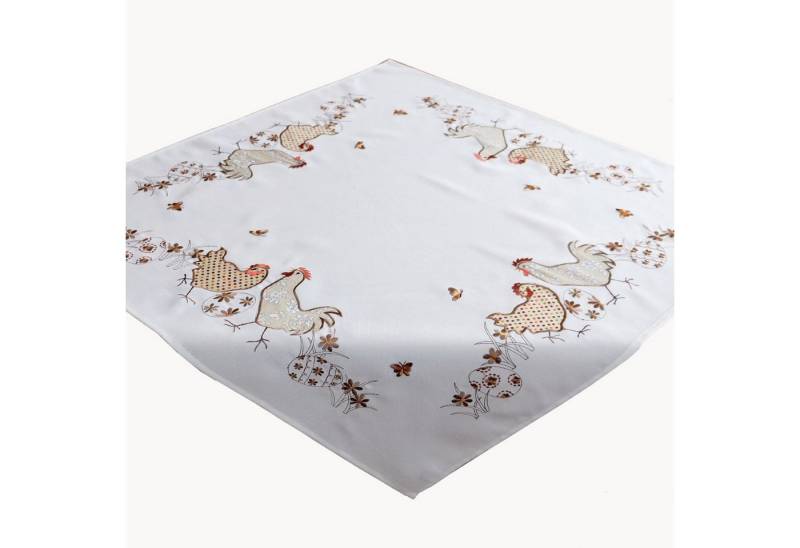 texpot Tischdecke Tischläufer Sticker Hühner Osterei Frühjahr Ostern (1-tlg) von texpot