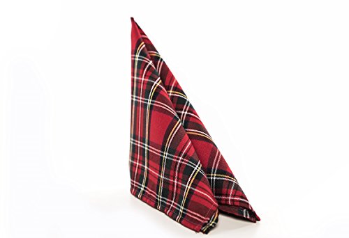 texpot Serviette 30 x 30 cm im Schottenkaro rot Tartan kariert aus 100% Polyester von texpot