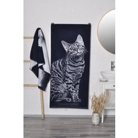 Gestreiftes Katzenbadetuch, Blaues Strandtuch, Geschenk Für Katzenliebhaber, Baumwolltuch, Katzentuch, Katzenliebhaber Geschenk Gestreiftes Katzenbadetuch, Blaues Strandtuch, Geschenk Für Katzenliebhaber, Baumwolltuch, Katzentuch, Katzenliebhaber Geschenk von TextileIdea
