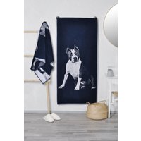 staffordshire Terrier Badetuch Aus Baumwolle Hunde Portrait Geschenk von TextileIdea
