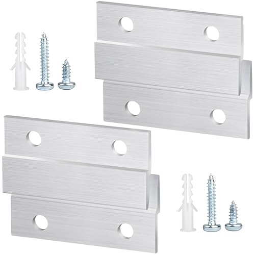4 Stück Metall-Wandhaken in Z-Form, ineinandergreifende Wandhaken, komplette Bilderaufhänger mit Schrauben, stabiles französisches Klammer-Design zum Aufhängen von Kunstwerken, Spiegeln und mehr 4 Stück Metall-Wandhaken in Z-Form, ineinandergreifende Wandhaken, komplette Bilderaufhänger mit Schrauben, stabiles französisches Klammer-Design zum Aufhängen von Kunstwerken, Spiegeln und mehr von Texvora