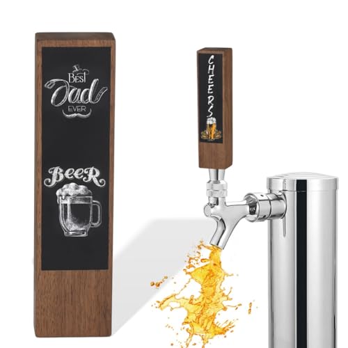 Texvora Bierzapfhahngriff aus Walnussholz, 20,3 cm, mit 3/8-Zoll-16-Gewinde, anpassbarer Kegerator-Griff für selbstgebrautes oder als Geschenk von Texvora