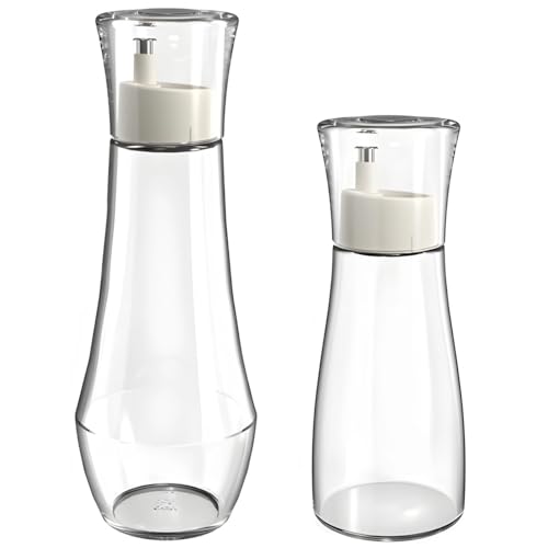 Texvora Mundspülspender Glasflaschen mit Deckel, nachfüllbarer Arbeitsplatten-Dekanter für einfache Verwendung, 2 Stück von Texvora