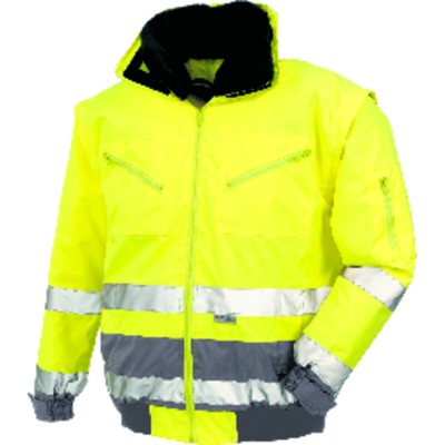 Warnschutz-Pilotenjacke VANCOUVER 4106, warngelb/grau, Größe XXL von Texxor