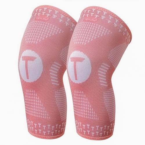 Teylam Kniebandage für Männer/Damen 2er set, Medizinisches knieschoner für Meniskusriss, Arthritis, ACL, Kompression bandage knie für Basketball, Volleyball, Yoga, Laufen, Rechts & links Bein tragbar von Teylam