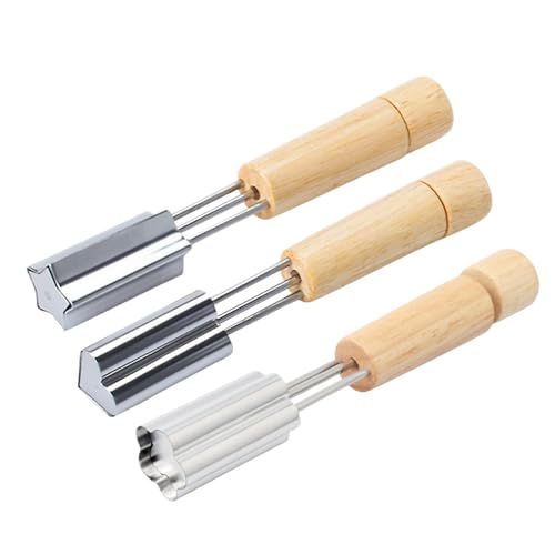 Gemüseausstecher Formen Set | Gemüse Ausstecher-Set 3 Teiliges Gemüse-Ausstecher-Set Mit Holzgriff, Formen -Ausstecherformen Zum Backen von Tezklc