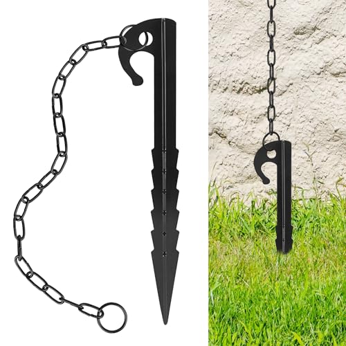 Tfro & Cile Regenketten-Ankerpfahl, schwarzer Kegel, Gartenortungsgerät für Dachrinne, Fallrohr von Tfro & Cile