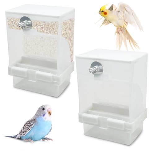 Tfwadmx 2 x automatische Futterspender für Nymphensittiche, Futterspender für Nymphensittiche, Samenbehälter, Papageien, Sittiche, Käfigzubehör, Vogelfutterstation mit Trennwand für Kanarienvögel Tfwadmx 2 x automatische Futterspender für Nymphensittiche, Futterspender für Nymphensittiche, Samenbehälter, Papageien, Sittiche, Käfigzubehör, Vogelfutterstation mit Trennwand für Kanarienvögel von Tfwadmx