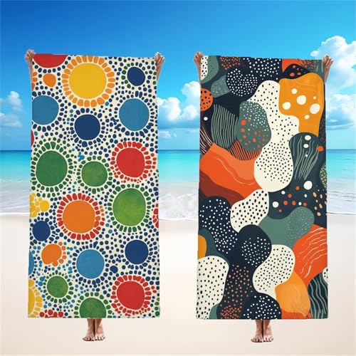 Abstrakt Strandtuch XXL 2er Set 100x200cm, Böhmen Mikrofaser Handtuch Ultra Saugfähig Schnelltrocknendes Leichtes Stranddecke Sandfrei Badetuch Strandhandtuch groß für Reise Urlaub Schwimmen, Model151 Abstrakt Strandtuch XXL 2er Set 100x200cm, Böhmen Mikrofaser Handtuch Ultra Saugfähig Schnelltrocknendes Leichtes Stranddecke Sandfrei Badetuch Strandhandtuch groß für Reise Urlaub Schwimmen, Model151 von Tgllzzca