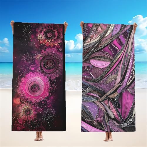 Abstrakt Strandtuch XXL 2er Set 85x170cm, Traum Mikrofaser Handtuch Ultra Saugfähig Schnelltrocknendes Leichtes Stranddecke Sandfrei Badetuch, Strandhandtuch groß für Reise Urlaub Schwimmen, Model121 Abstrakt Strandtuch XXL 2er Set 85x170cm, Traum Mikrofaser Handtuch Ultra Saugfähig Schnelltrocknendes Leichtes Stranddecke Sandfrei Badetuch, Strandhandtuch groß für Reise Urlaub Schwimmen, Model121 von Tgllzzca
