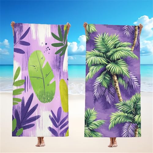 Blätter Strandtuch XXL 2er Set 90x200cm, Tropisch Mikrofaser Handtuch Ultra Saugfähig Schnelltrocknendes Leichtes Stranddecke Sandfrei Badetuch Strandhandtuch groß für Reise Urlaub Schwimmen, Model139 Blätter Strandtuch XXL 2er Set 90x200cm, Tropisch Mikrofaser Handtuch Ultra Saugfähig Schnelltrocknendes Leichtes Stranddecke Sandfrei Badetuch Strandhandtuch groß für Reise Urlaub Schwimmen, Model139 von Tgllzzca