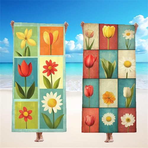 Blumen Strandtuch XXL 2er Set 80x160cm, Einfachheit Mikrofaser Handtuch Ultra Saugfähig Schnelltrocknendes Leichtes Stranddecke Sandfrei Badetuch, Strandhandtuch groß für Reise Urlaub Camping,Model157 Blumen Strandtuch XXL 2er Set 80x160cm, Einfachheit Mikrofaser Handtuch Ultra Saugfähig Schnelltrocknendes Leichtes Stranddecke Sandfrei Badetuch, Strandhandtuch groß für Reise Urlaub Camping,Model157 von Tgllzzca
