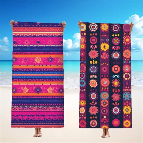 Blumen Strandtuch XXL 2er Set 90x180cm, Böhmen Mikrofaser Handtuch Ultra Saugfähig Schnelltrocknendes Leichtes Stranddecke Sandfrei Badetuch, Strandhandtuch groß für Reise Schwimmen Camping, Model262 Blumen Strandtuch XXL 2er Set 90x180cm, Böhmen Mikrofaser Handtuch Ultra Saugfähig Schnelltrocknendes Leichtes Stranddecke Sandfrei Badetuch, Strandhandtuch groß für Reise Schwimmen Camping, Model262 von Tgllzzca