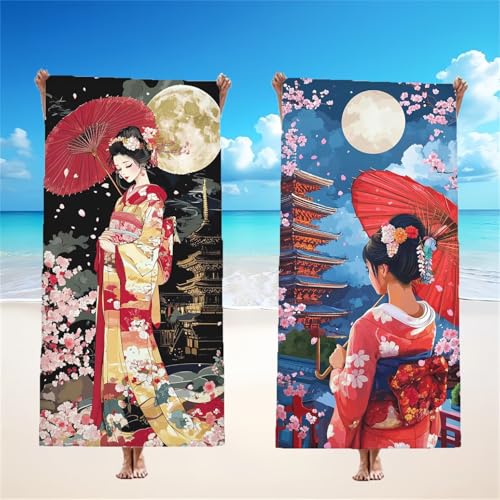 Kirschblüten Strandtuch XXL 2er Set 75x150cm, Japan Mikrofaser Handtuch Ultra Saugfähig Schnelltrocknendes Leichtes Stranddecke Sandfrei Badetuch, Strandhandtuch groß für Reise Urlaub Camping,Model133 Kirschblüten Strandtuch XXL 2er Set 75x150cm, Japan Mikrofaser Handtuch Ultra Saugfähig Schnelltrocknendes Leichtes Stranddecke Sandfrei Badetuch, Strandhandtuch groß für Reise Urlaub Camping,Model133 von Tgllzzca