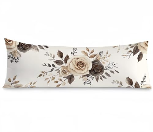 Kissenbezug 30x90 Seitenschläferkissen Bezug Blumen Kissenbezug Nordeuropa Kissen seitenschläfer Samt Verbessern Sie Schlafqualität Kissenbezüge, Doppelseitig Drucken für Sofa Schlafzimmer, Model999 von Tgllzzca