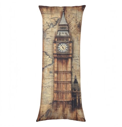 Kissenbezug 40x145 Seitenschläferkissen Bezug Big Ben Kissenbezug Retro Kissen seitenschläfer Samt Schlafqualität Kissenbezüge, Doppelseitig Drucken für Sofa Wohnzimmer Deko Schlafzimmer, Model1947 Kissenbezug 40x145 Seitenschläferkissen Bezug Big Ben Kissenbezug Retro Kissen seitenschläfer Samt Schlafqualität Kissenbezüge, Doppelseitig Drucken für Sofa Wohnzimmer Deko Schlafzimmer, Model1947 von Tgllzzca