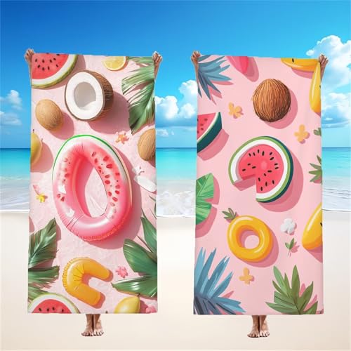 Kokosnuss Strandtuch XXL 2er Set 60x120cm, Sommer Mikrofaser Handtuch Ultra Saugfähig Schnelltrocknendes Leichtes Stranddecke Sandfrei Badetuch Strandhandtuch groß für Reise Urlaub Schwimmen, Model283 Kokosnuss Strandtuch XXL 2er Set 60x120cm, Sommer Mikrofaser Handtuch Ultra Saugfähig Schnelltrocknendes Leichtes Stranddecke Sandfrei Badetuch Strandhandtuch groß für Reise Urlaub Schwimmen, Model283 von Tgllzzca
