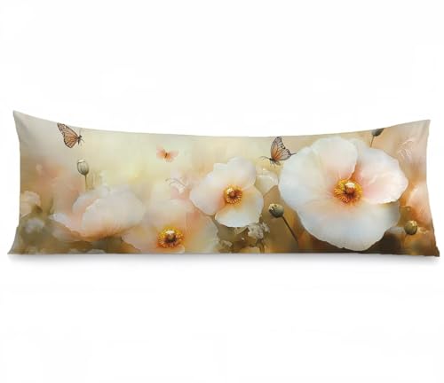 Kopfkissenbezug 40x145, Blumen Kissenbezug 40x145cm Traum Samt Weich Verbessern Sie Schlafqualität Pillow Case, Doppelseitig Drucken mit Reißverschluss für Schlafzimmer Deko Wohnzimmer Bett, Model1250 Kopfkissenbezug 40x145, Blumen Kissenbezug 40x145cm Traum Samt Weich Verbessern Sie Schlafqualität Pillow Case, Doppelseitig Drucken mit Reißverschluss für Schlafzimmer Deko Wohnzimmer Bett, Model1250 von Tgllzzca