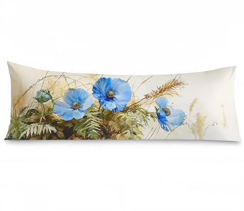 Kopfkissenbezug 60x180, Blume Kissenbezug 60x180cm Nordeuropa Samt Weich Verbessern Sie Schlafqualität Pillow Case, HD Drucken mit Reißverschluss für Schlafzimmer Sofa Deko Wohnzimmer Bett, Model1244 Kopfkissenbezug 60x180, Blume Kissenbezug 60x180cm Nordeuropa Samt Weich Verbessern Sie Schlafqualität Pillow Case, HD Drucken mit Reißverschluss für Schlafzimmer Sofa Deko Wohnzimmer Bett, Model1244 von Tgllzzca