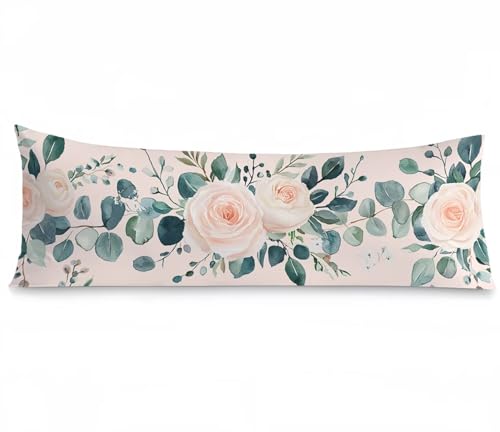 Kopfkissenbezug 60x180, Einfach Kissenbezug 60x180cm Blumen Samt Verbessern Sie Schlafqualität Pillow Case, Doppelseitig Drucken mit Reißverschluss für Schlafzimmer Sofa Deko Wohnzimmer Bett,Model1259 Kopfkissenbezug 60x180, Einfach Kissenbezug 60x180cm Blumen Samt Verbessern Sie Schlafqualität Pillow Case, Doppelseitig Drucken mit Reißverschluss für Schlafzimmer Sofa Deko Wohnzimmer Bett,Model1259 von Tgllzzca
