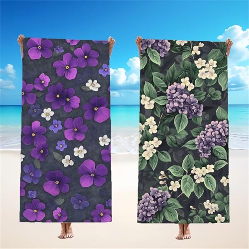 Lila Strandtuch XXL 2er Set 60x120cm, Lila Mikrofaser Handtuch Ultra Saugfähig Schnelltrocknendes Leichtes Stranddecke Sandfrei Badetuch Strandhandtuch groß für Reise Urlaub Schwimmen Camping,Model175 Lila Strandtuch XXL 2er Set 60x120cm, Lila Mikrofaser Handtuch Ultra Saugfähig Schnelltrocknendes Leichtes Stranddecke Sandfrei Badetuch Strandhandtuch groß für Reise Urlaub Schwimmen Camping,Model175 von Tgllzzca
