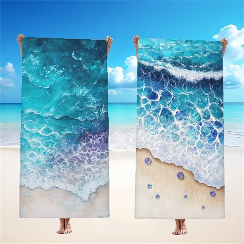 Meer Strandtuch XXL 2er Set 60x120cm, Blau Mikrofaser Handtuch Ultra Saugfähig Schnelltrocknendes Leichtes Stranddecke Sandfrei Badetuch Strandhandtuch groß für Reise Urlaub Schwimmen Camping,Model280 Meer Strandtuch XXL 2er Set 60x120cm, Blau Mikrofaser Handtuch Ultra Saugfähig Schnelltrocknendes Leichtes Stranddecke Sandfrei Badetuch Strandhandtuch groß für Reise Urlaub Schwimmen Camping,Model280 von Tgllzzca