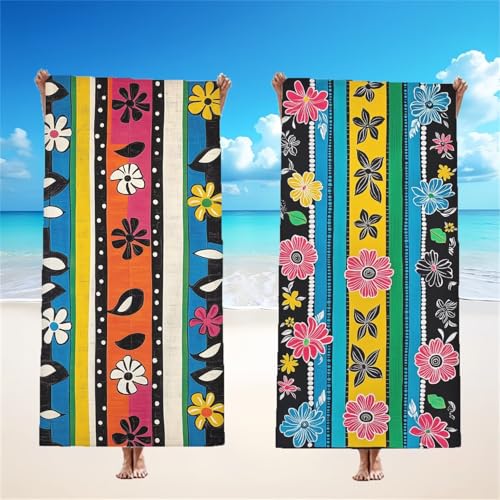 Mikrofaser Strandtuch 70x140cm, Farbe Strandtuch Blumen 2er Set, Saunahandtuch Stranddecke Sandfrei Saugfähig Schnelltrocknendes Leichtes Sporthandtuch Mit Schnapp Design für Pool Strand Yoga,Model128 Mikrofaser Strandtuch 70x140cm, Farbe Strandtuch Blumen 2er Set, Saunahandtuch Stranddecke Sandfrei Saugfähig Schnelltrocknendes Leichtes Sporthandtuch Mit Schnapp Design für Pool Strand Yoga,Model128 von Tgllzzca
