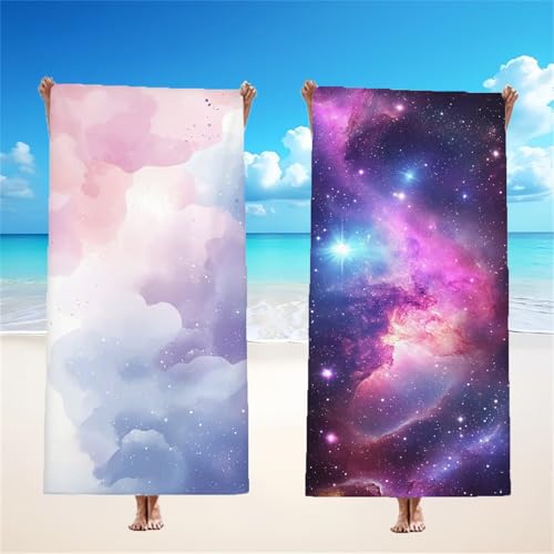 Mikrofaser Strandtuch 70x140cm, Traum Strandtuch Einfachheit 2er Set, Saunahandtuch Stranddecke Sandfrei Saugfähig Schnelltrocknendes Leichtes Sporthandtuch Mit Schnapp Design für Pool Strand,Model287 Mikrofaser Strandtuch 70x140cm, Traum Strandtuch Einfachheit 2er Set, Saunahandtuch Stranddecke Sandfrei Saugfähig Schnelltrocknendes Leichtes Sporthandtuch Mit Schnapp Design für Pool Strand,Model287 von Tgllzzca
