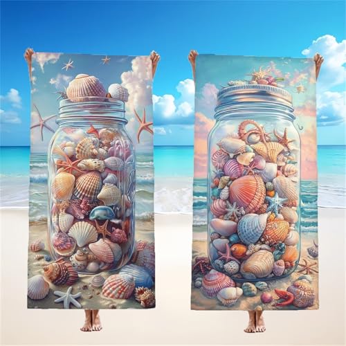 Seestern Strandtuch XXL 2er Set 60x120cm, Hülse Mikrofaser Handtuch Ultra Saugfähig Schnelltrocknendes Leichtes Stranddecke Sandfrei Badetuch, Strandhandtuch groß für Reise Urlaub Schwimmen, Model112 Seestern Strandtuch XXL 2er Set 60x120cm, Hülse Mikrofaser Handtuch Ultra Saugfähig Schnelltrocknendes Leichtes Stranddecke Sandfrei Badetuch, Strandhandtuch groß für Reise Urlaub Schwimmen, Model112 von Tgllzzca