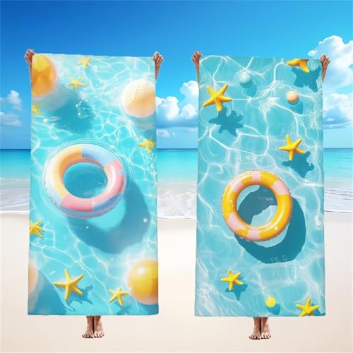 Seestern Strandtuch XXL 2er Set 85x170cm, Blau Mikrofaser Handtuch Ultra Saugfähig Schnelltrocknendes Leichtes Stranddecke Sandfrei Badetuch, Strandhandtuch groß für Reise Schwimmen Camping, Model289 Seestern Strandtuch XXL 2er Set 85x170cm, Blau Mikrofaser Handtuch Ultra Saugfähig Schnelltrocknendes Leichtes Stranddecke Sandfrei Badetuch, Strandhandtuch groß für Reise Schwimmen Camping, Model289 von Tgllzzca