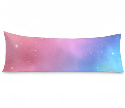 Seitenschläferkissen Bezug 40 x 120, Traum Kissenbezug 40x120 kissen seitenschläfer Sternenhimmel Muster Samt Weich Kissenbezüge Doppelseitig Drucken mit Reißverschluss für Sofa Schlafzimmer,Model1255 von Tgllzzca