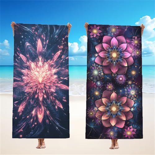 Traum Strandtuch XXL 2er Set 65x130cm, Blumen Mikrofaser Handtuch Ultra Saugfähig Schnelltrocknendes Leichtes Stranddecke Sandfrei Badetuch, Strandhandtuch groß für Urlaub Schwimmen Camping, Model160 Traum Strandtuch XXL 2er Set 65x130cm, Blumen Mikrofaser Handtuch Ultra Saugfähig Schnelltrocknendes Leichtes Stranddecke Sandfrei Badetuch, Strandhandtuch groß für Urlaub Schwimmen Camping, Model160 von Tgllzzca
