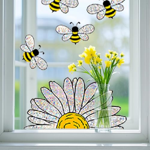 5 Stück Fensterbilder Frühling Bienen und Sonnenblumen Fensterbilder Fenstersticker Selbstklebend Wiederverwendbar Fensteraufkleber für Fenster Kinderzimmer Deko 5 Stück Fensterbilder Frühling Bienen und Sonnenblumen Fensterbilder Fenstersticker Selbstklebend Wiederverwendbar Fensteraufkleber für Fenster Kinderzimmer Deko von Tgsedr