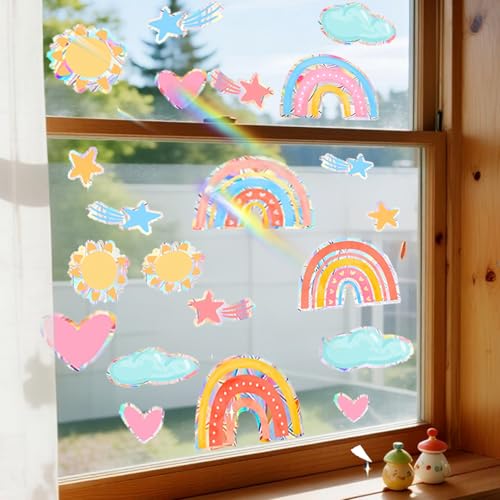 Regenbogen Fensterbilder Prisma Fensteraufkleber Suncatcher Sticker Vogelschutz Regenbogen Folie Fenster Anti Kollisions Aufkleber Sonnenfänger Sticker für Fenster Fensterfolie Glasscheiben Regenbogen Fensterbilder Prisma Fensteraufkleber Suncatcher Sticker Vogelschutz Regenbogen Folie Fenster Anti Kollisions Aufkleber Sonnenfänger Sticker für Fenster Fensterfolie Glasscheiben von Tgsedr