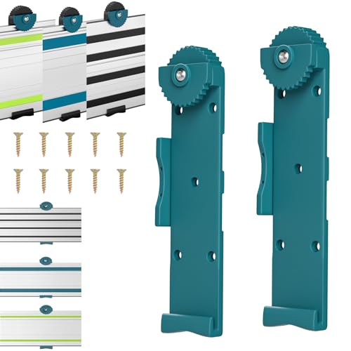 Schienenregal für Makita/Festool/Dewalt, Schienensäge, Führungsschiene, nackte Wände und Paneele an Garagentoren oder Anhängerwänden, 2 Stück (blau) von ThagBrco